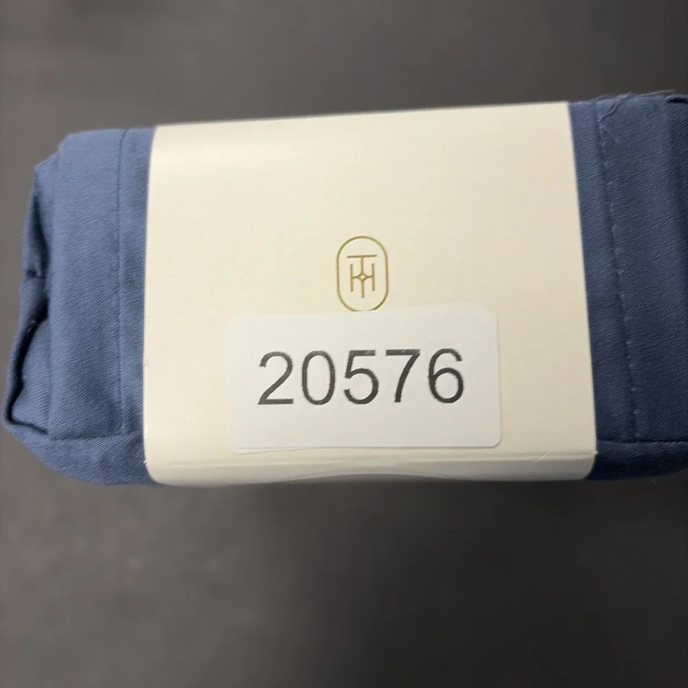 Full 400 Thread Count Performance Flat Sheet Metallic Blue Threshold Cotton 0576